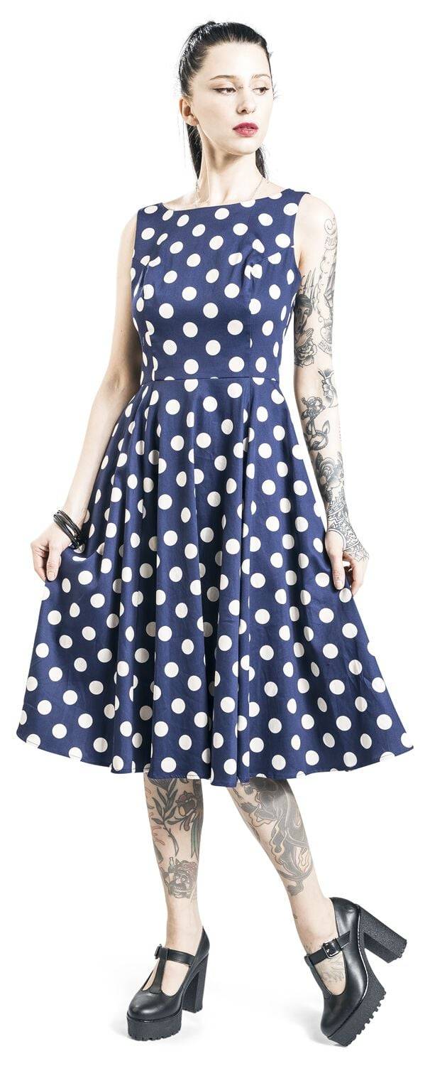 EMP "Zea Swing Dress" Mittellanges Kleid Blau/weiß Von H&R London