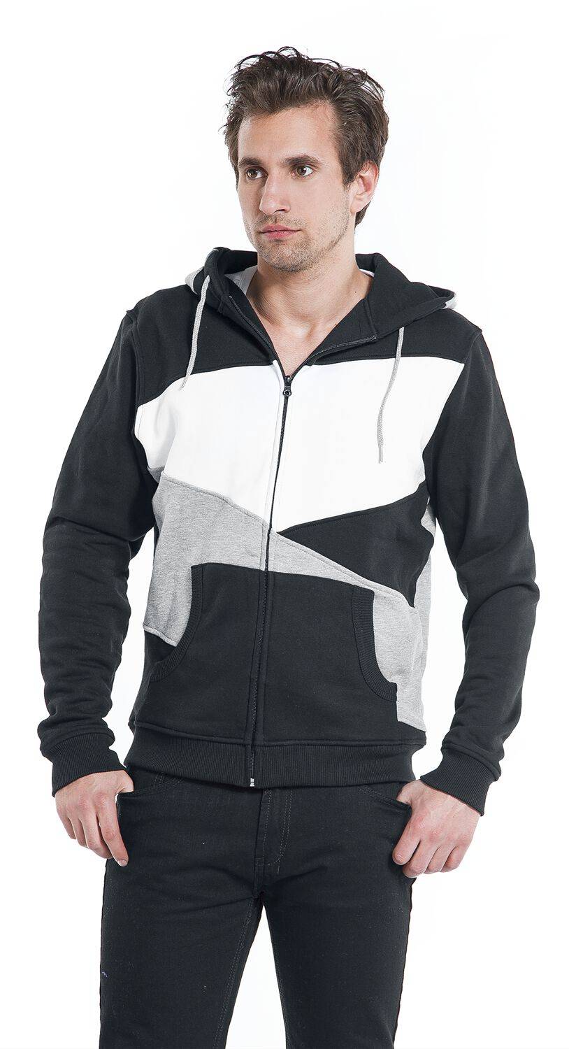 EMP "Zig Zag Zip Hoodie" Kapuzenjacke Schwarz/grau/weiß Von Urban Classics