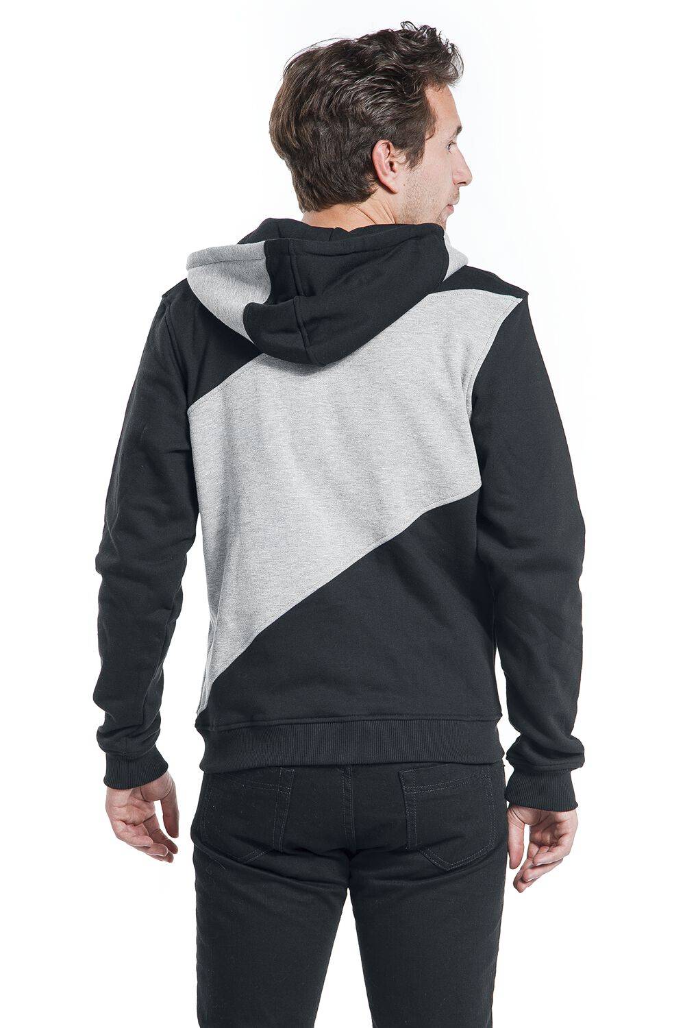 EMP "Zig Zag Zip Hoodie" Kapuzenjacke Schwarz/grau/weiß Von Urban Classics