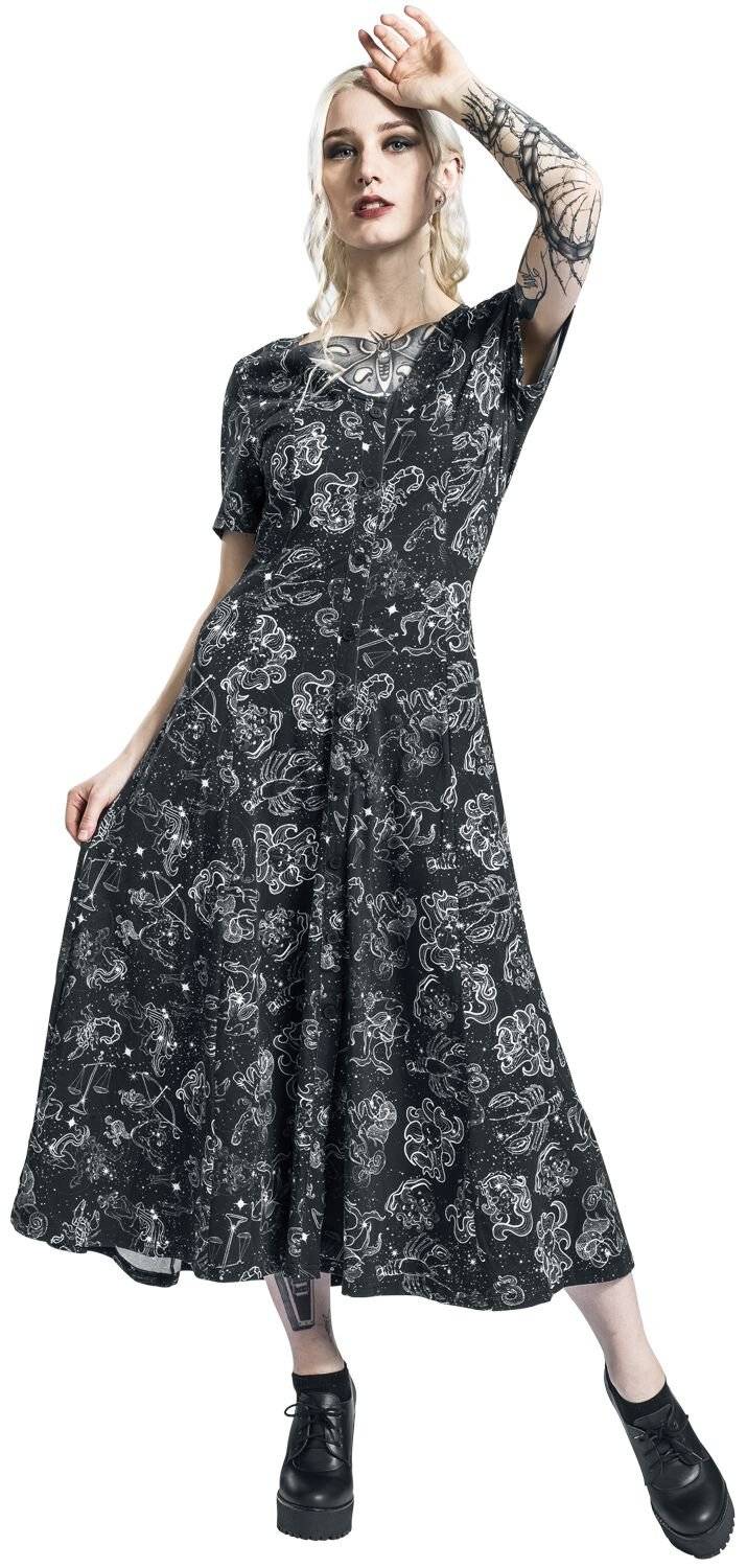 EMP "Zodiac Constellation Midi Dress" Langes Kleid Multicolor Von Jawbreaker