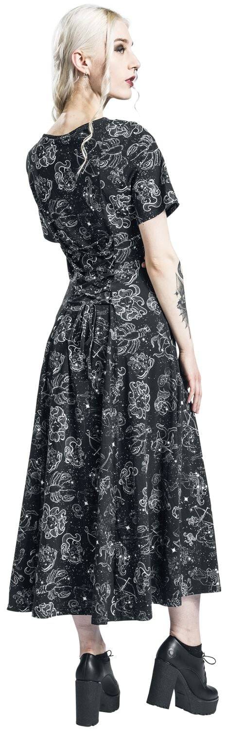 EMP "Zodiac Constellation Midi Dress" Langes Kleid Multicolor Von Jawbreaker