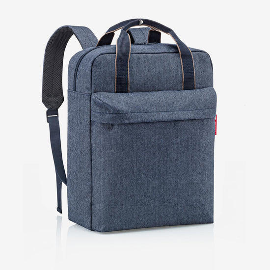 Reisenthel Allday Backpack M Herringbone Dark Blue (Rucksack,dunkelblau)
