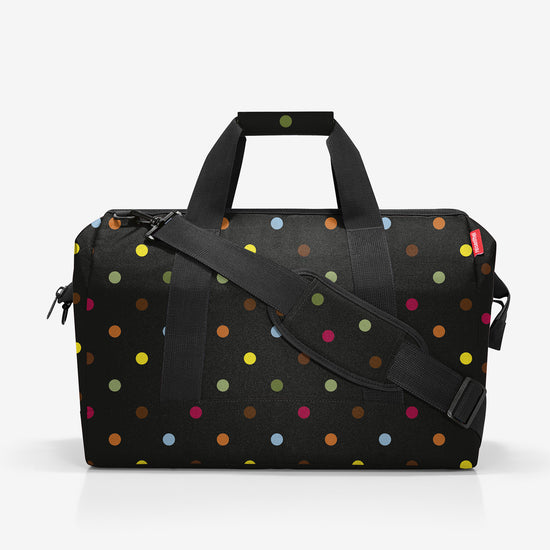 Reisenthel allrounder L dots (Große Reisetasche - 30 Liter Platz,schwarz)