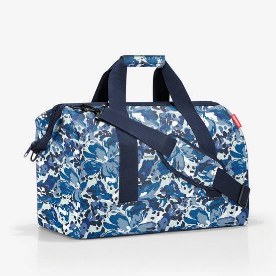 Reisenthel Allrounder L Flora Blue (Große Reisetasche - 30 Liter Platz,blau)