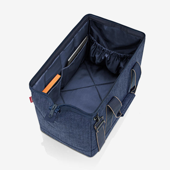 Reisenthel Allrounder L Herringbone Dark Blue (Große Reisetasche - 30 Liter Platz,dunkelblau)