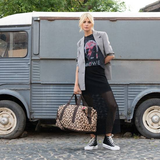 Reisenthel Allrounder L Leo Macchiato (Große Reisetasche - 30 Liter Platz,dunkelbraun)