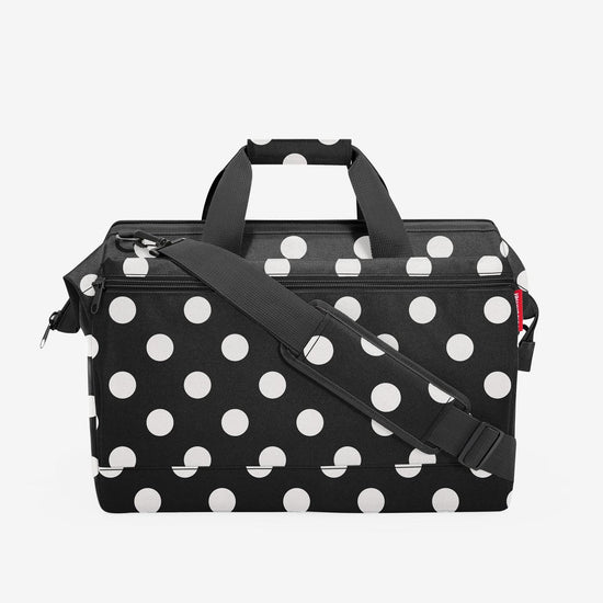Reisenthel allrounder L pocket dots white (Reisetasche,schwarz)