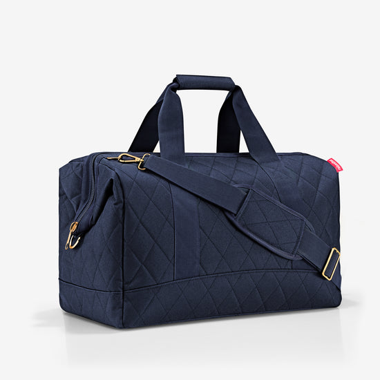 Reisenthel Allrounder L Rhombus Midnight Gold (Große Reisetasche - 30 Liter Platz,dunkelblau)