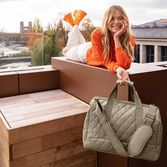 Reisenthel Allrounder L Rhombus Olive (Große Reisetasche - 30 Liter Platz,olive)