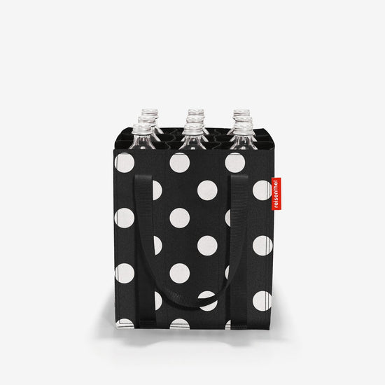 Reisenthel bottlebag dots white (Flaschentasche,schwarz)