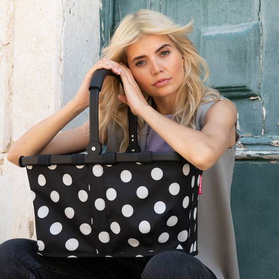 Reisenthel Carrybag Frame Dots White (Einkaufskorb,schwarz)