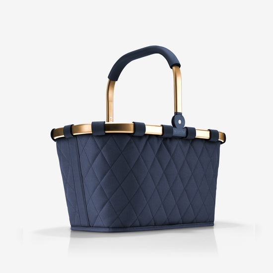 Reisenthel Carrybag Frame Rhombus Midnight Gold (Einkaufskorb,dunkelblau)