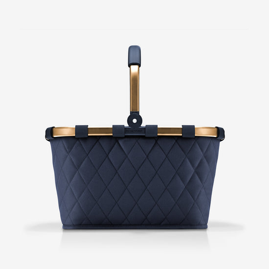 Reisenthel carrybag frame rhombus midnight gold (Einkaufskorb,dunkelblau)