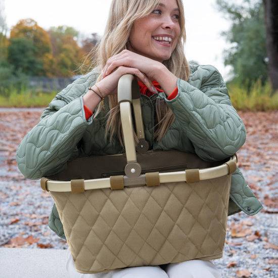 Reisenthel Carrybag Frame Rhombus Olive (Einkaufskorb,olive)