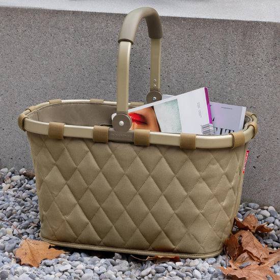 Reisenthel Carrybag Frame Rhombus Olive (Einkaufskorb,olive)