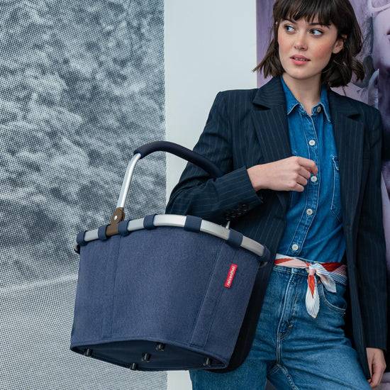 Reisenthel Carrybag Herringbone Dark Blue (Einkaufskorb,dunkelblau)