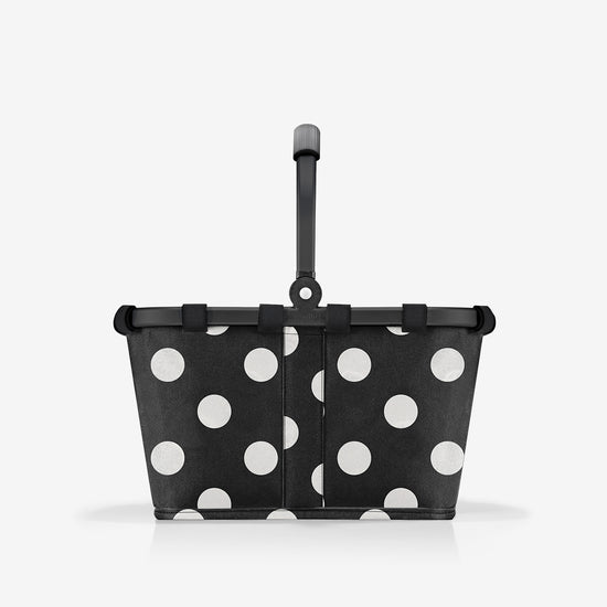 Reisenthel carrybag XS frame dots white (Kleiner Einkaufskorb,schwarz)