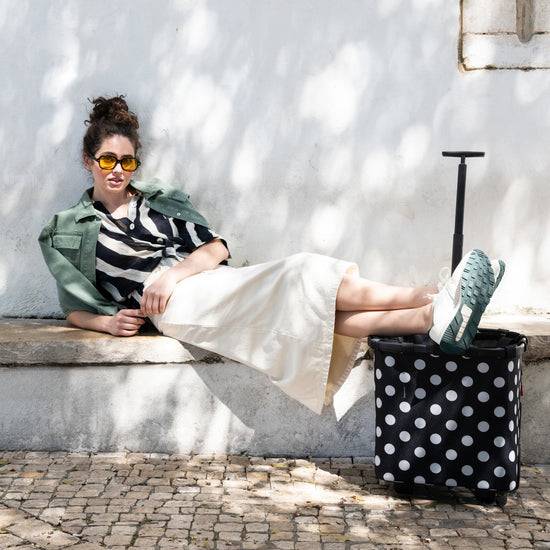 Reisenthel Carrycruiser Frame Dots White (Einkaufstrolley,schwarz)