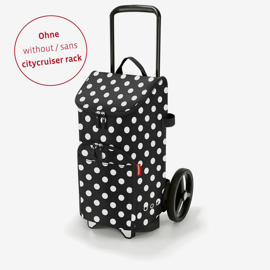 Reisenthel citycruiser bag dots white (Einkaufstrolleytasche,schwarz)