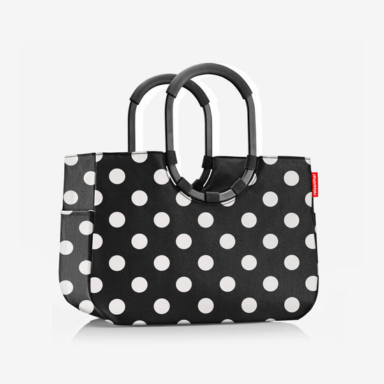 Reisenthel Loopshopper L Frame Dots White (Einkaufstasche,schwarz)