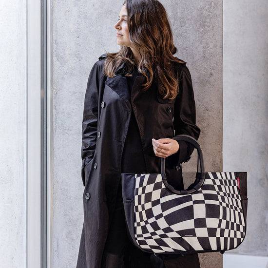 Reisenthel Loopshopper L Frame Op-art (Einkaufstasche,schwarz)