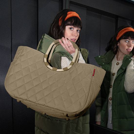 Reisenthel Loopshopper L Frame Rhombus Olive (Einkaufstasche,olive)