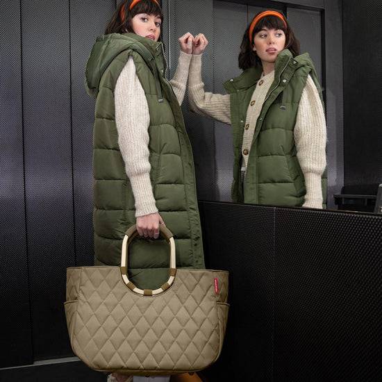 Reisenthel Loopshopper L Frame Rhombus Olive (Einkaufstasche,olive)