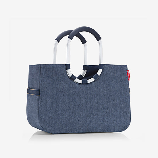 Reisenthel Loopshopper L Herringbone Dark Blue (Einkaufstasche,dunkelblau)