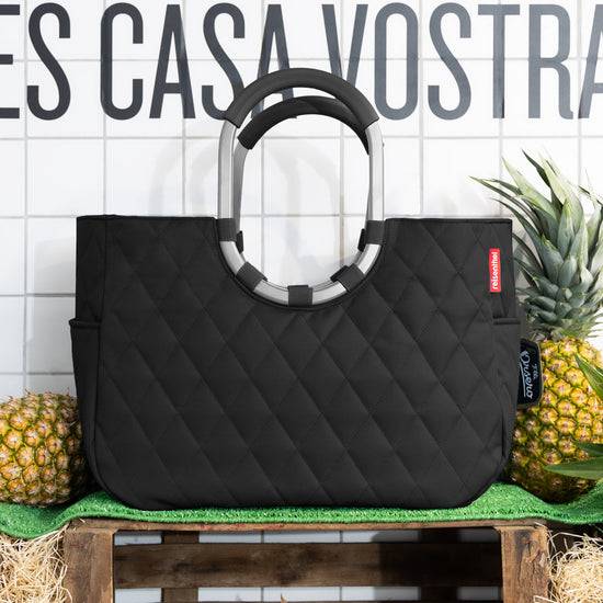 Reisenthel Loopshopper L Rhombus Black (Einkaufstasche,schwarz)
