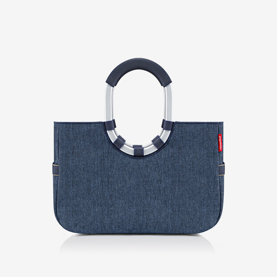 Reisenthel loopshopper M herringbone dark blue (Einkaufstasche,dunkelblau)