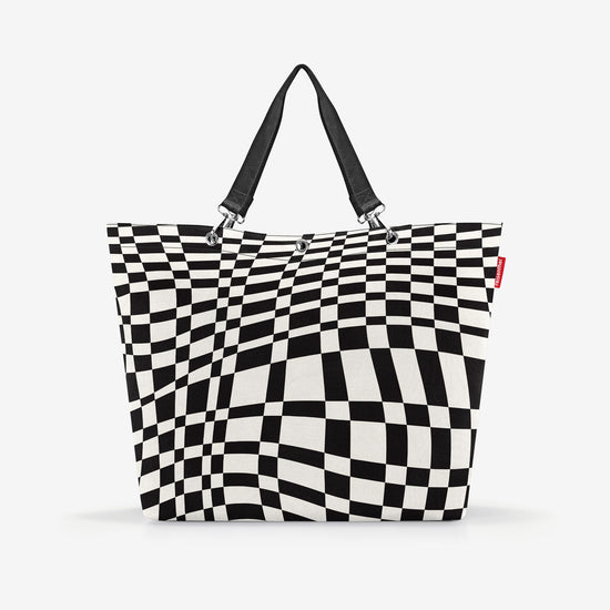 Reisenthel shopper XL op-art (Strandtasche,schwarz)