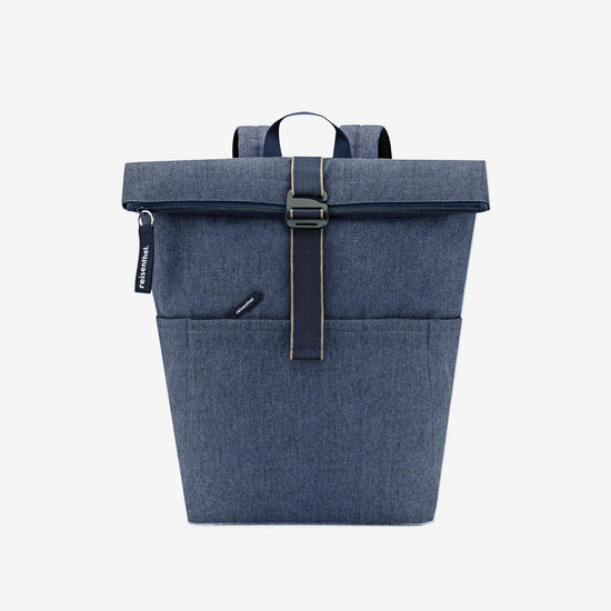 Reisenthel Rolltop Backpack Herringbone Dark Blue (Rucksack,dunkelblau)