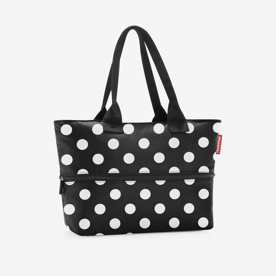 Reisenthel shopper e1 dots white (Damentasche,schwarz)
