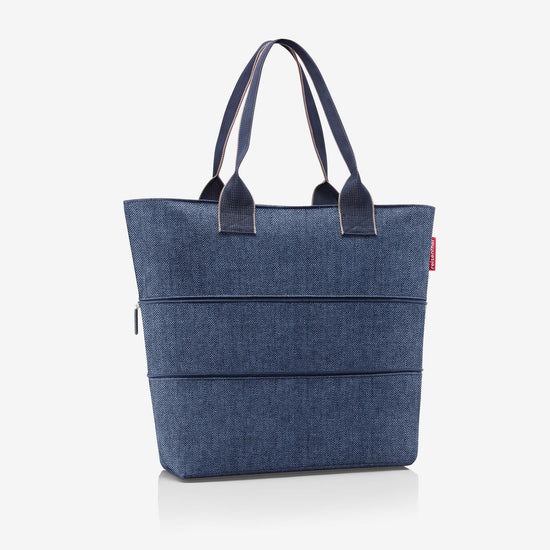 Reisenthel Shopper E1 Herringbone Dark Blue (Damentasche,dunkelblau)