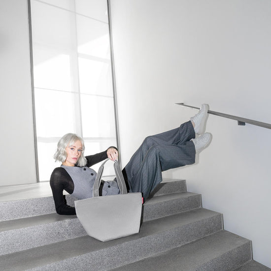 Reisenthel Shopper M Herringbone Grey (Handtasche,grau)