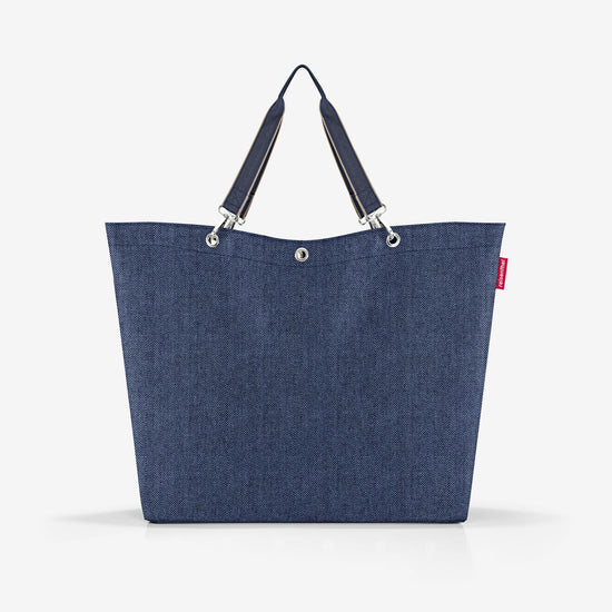 Reisenthel shopper XL herringbone dark blue (Strandtasche,dunkelblau)