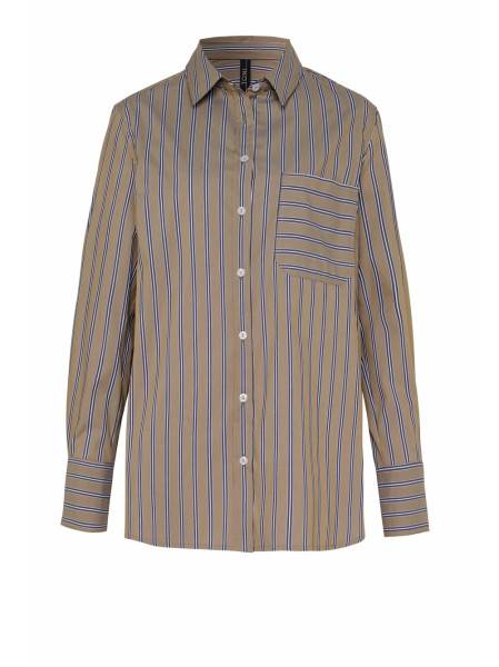 TONI Fashion Style »Alma« Taupe/blue Gestreifte Hemdbluse