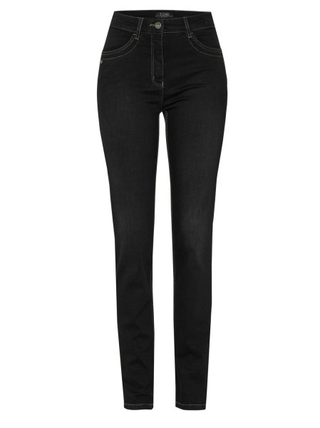 TONI Fashion Style »be Loved« Black Slim-Fit Jeans Mit Hohem Bund