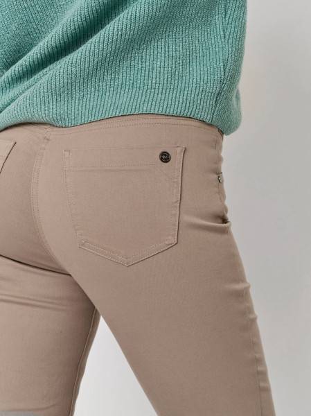 TONI Fashion Style »be Loved« Taupe Slim-Fit Mit Hohem Bund