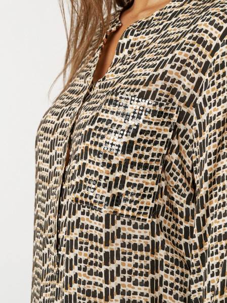 TONI Fashion Style »Bella« Multicolour Camel Gemusterte Schlupfbluse