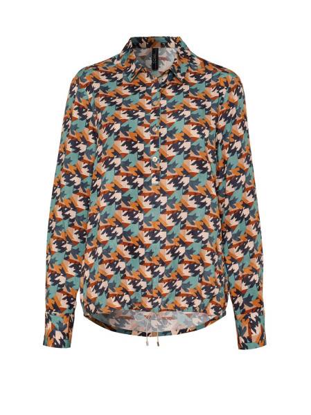 TONI Fashion Style »Bianca« Multicolour Petrol Bluse Mit Hahnentritt