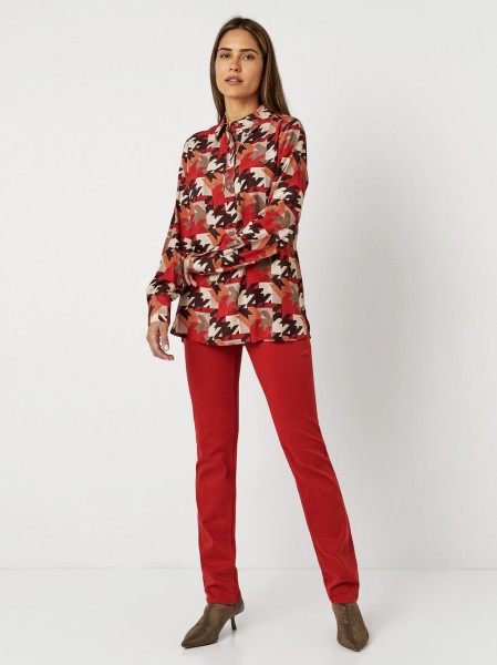 TONI Fashion Style »Celina« Multicolour Red Bluse Mit Hahnentritt