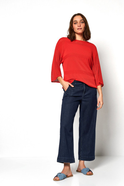 TONI Fashion Style »Gerda« Red Gehäkelter Sommerpulli