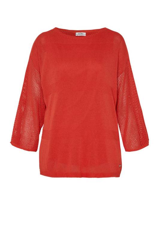 TONI Fashion Style »Gerda« Red Gehäkelter Sommerpulli