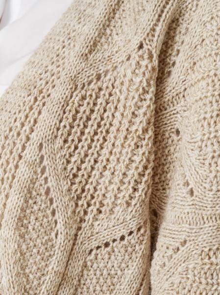 TONI Fashion Style »Haifa« Sand/gold Ajour-Cardigan Mit Effektgarn