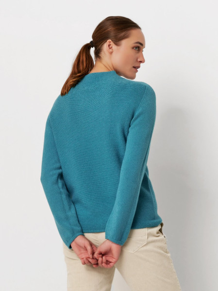 TONI Fashion Style »Helene« Petrol Feinstrick-Pulli Mit Turtleneck