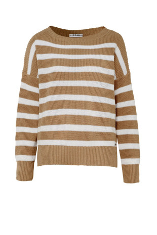 TONI Fashion Style »Inola« Camel Lässiger Streifenpulli