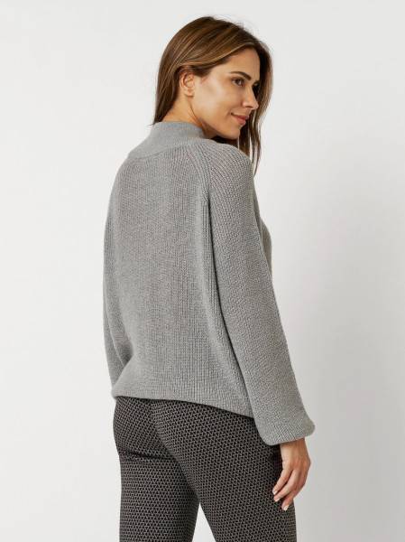 TONI Fashion Style »Insa« Grey Strickpulli Mit Stehkragen