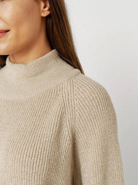 TONI Fashion Style »Insa« Sand Strickpulli Mit Stehkragen