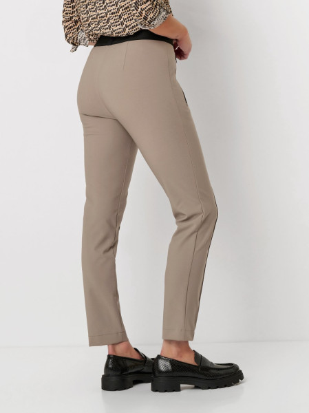 TONI Fashion Style »Jenny« Taupe Schmale Businesshose Mit Gummizug